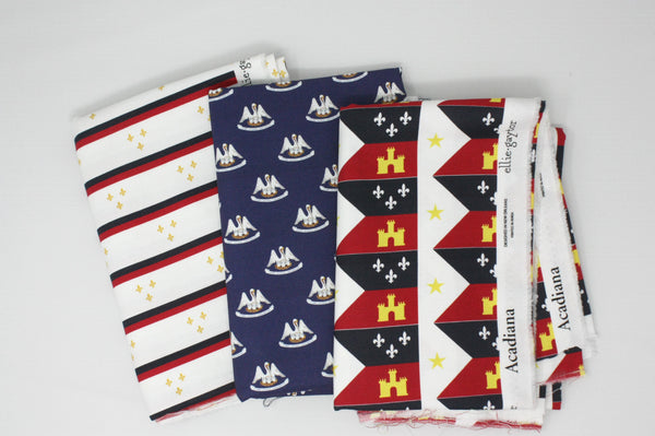 Fabric: New Orleans Flag | 100% Cotton Woven