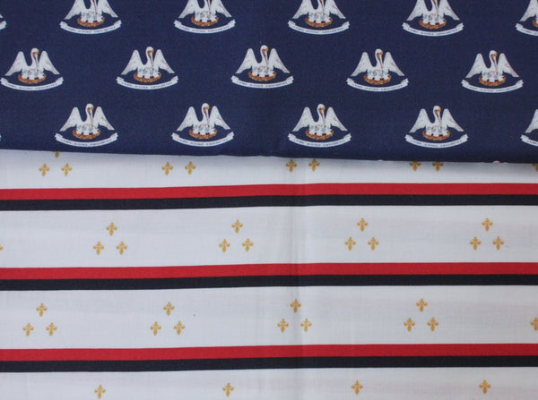 Fabric: New Orleans Flag | 100% Cotton Woven