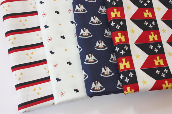 Fabric: New Orleans Flag | 100% Cotton Woven