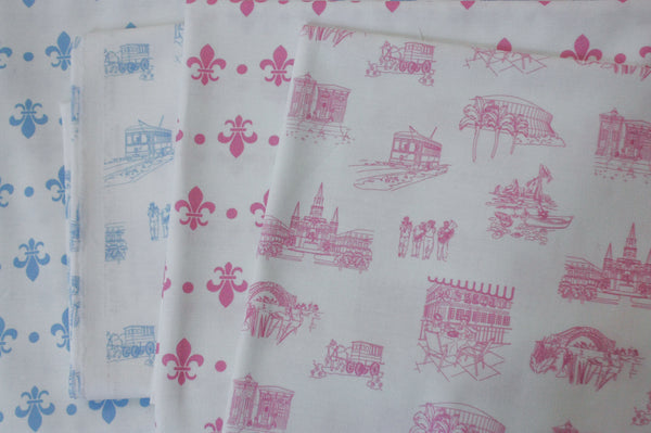 Fabric: New Orleans Toile - Pink | 100% Cotton Woven