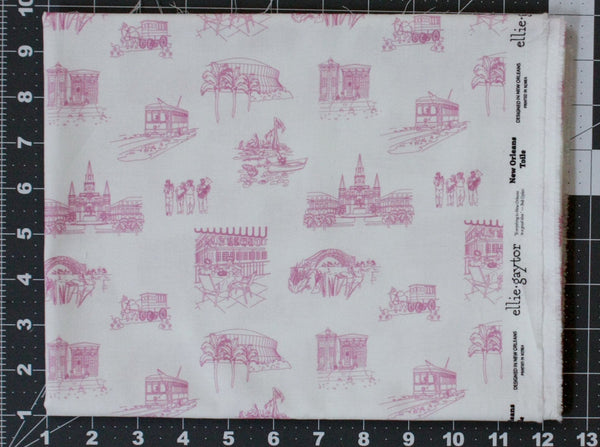 Fabric: New Orleans Toile - Pink | 100% Cotton Woven