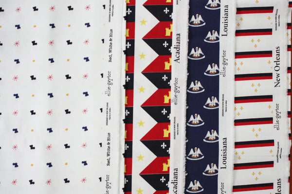 Fabric: New Orleans Flag | 100% Cotton Woven