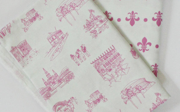 Fabric: New Orleans Toile - Pink | 100% Cotton Woven