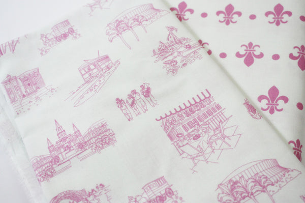 Fabric: New Orleans Toile - Pink | 100% Cotton Woven