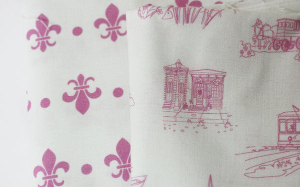 Fabric: Fleur de Lis - Pink | 100% Cotton Woven *Final Cut*
