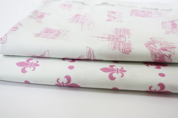 Fabric: Fleur de Lis - Pink | 100% Cotton Woven *Final Cut*