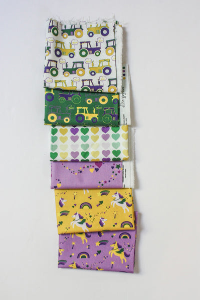 Fabric: Mardi Gras Krewe of Unicorns (Yellow) | 100% Cotton Woven