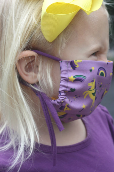Fabric: Mardi Gras Krewe of Unicorns (Yellow) | 100% Cotton Woven