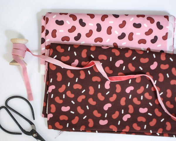 *Final Cut* Fabric: Red Beans in Pink | 100% Cotton Woven Fabric