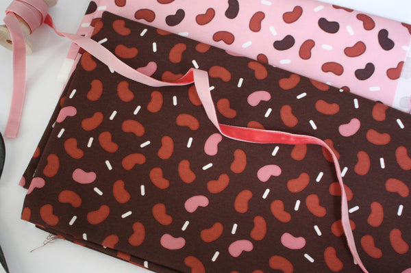 *Final Cut* Fabric: Red Beans in Pink | 100% Cotton Woven Fabric
