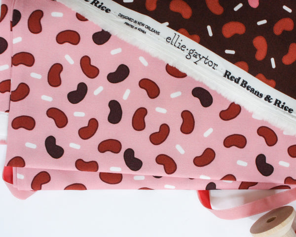 *Final Cut* Fabric: Red Beans in Pink | 100% Cotton Woven Fabric