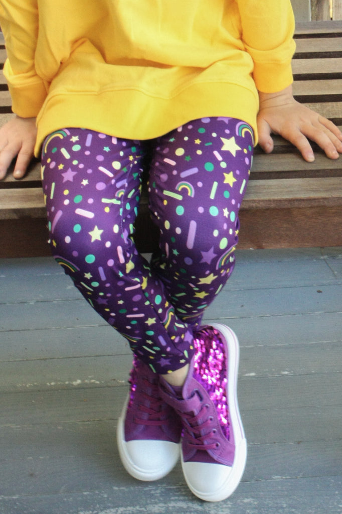 Mardi Gras Leggings: Purple Sprinkles – EllieGaytor