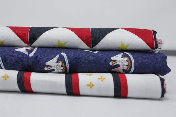 Fabric: New Orleans Flag | 100% Cotton Woven