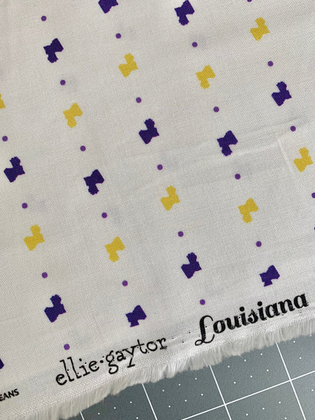 Fabric: Louisiana in Purple & Gold
